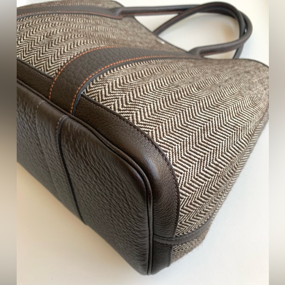 ❌SOLD❌Authentic HERMES Buffalo Leather and Chevron Wool Garden Party 36 Bag. - Picture 10 of 15